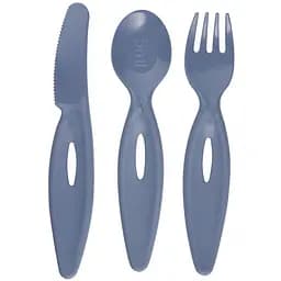 Набір столових приборів Canpol babies виделка, ніж та ложка блакитний (31/418_blu)