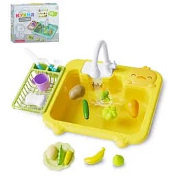 Дитяча іграшкова кухня Limo Toy WD-801A, мийка, ллється вода 16 предметів