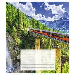 Зошит учнівський "Поїзд" Leader 018-540246L-1 в лінію, 18 аркушів