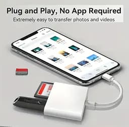 Універсальний кардридер 3-в-1 (SD/TF/CF) з Type-C і USB-портами, OTG-адаптер для телефонів, ноутбуків та ін. - мініатюра 16