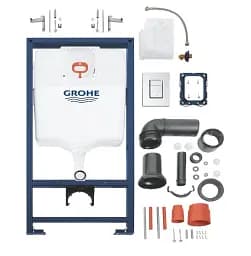 Інсталяція для підвісного унітазу Grohe Rapid SL + кнопка Skate Cosmopolitan 30412 - мініатюра 6