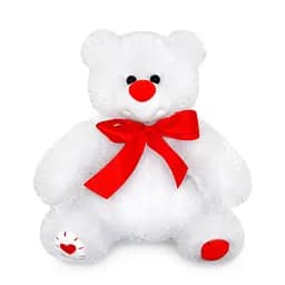 Медведь Медунец, белый, следок сердечко