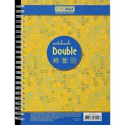 Книга записная Buromax Double А5, 96 листов желтая (BM.24571101-08)