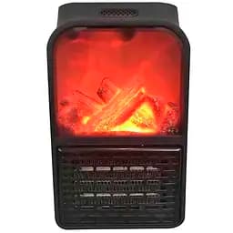 Тепловентилятор Supretto Електрокамін з пультом керування чорний (5636)