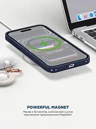 Силиконовый чехол с MagSafe для Apple iPhone 17 Pro, ICON2 MagCase, синий, противоударный, панель с мягкой подкладкой, защита всего корпуса, поддержка беспроводной зарядки, совместим с защитными стеклами и пленками, ArmorStandart (ARM86676) - мініатюра 8