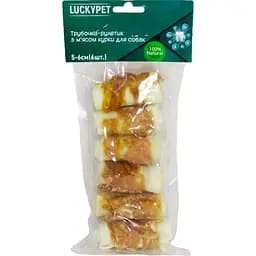 Трубочка рулетик Lucky Pet с мясом курицы №2 5-6 см 6 шт.