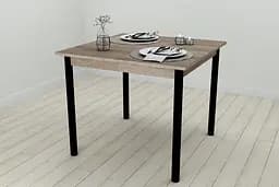 Стіл кухонний Ferrum-decor Агата 75x90x90 Чорний ДСП Сонома Трюфель 16мм (FRD-106265) - мініатюра 2