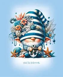 Скетчбук 7БЦ 148x105 мм, 24 аркуші, офсетний папір 100 г/м², чисті аркуші, матова ламінація, дизайн 24345