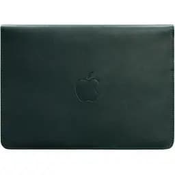 Шкіряний чохол-конверт BlankNote на магнітах для MacBook 14 Зелений
