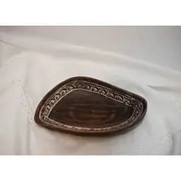 Блюдо овальне керамічне (глинянеа) з орнаментом