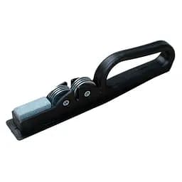 Точилка для кухонных ножей ручная механическая пластиковая с точильным камнем, A-plus Черный 85394