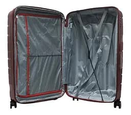 Валіза велика L поліпропілен Milano bag 0306 76×49×31см 82л Бордовий - мініатюра 4