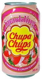Напій Газований Chupa Chups Sparkling Полуничний Крем Strawberry Cream 345 мл