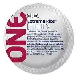 Екстремально ребристі презервативи One Extreme Ribs, 1 шт One One Extreme Ribs 101879