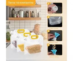 Каністра-пакет з ручкою для круп та рідин м'яка ViO PE-T 1.5l, прозора - 1,5 л - мініатюра 3