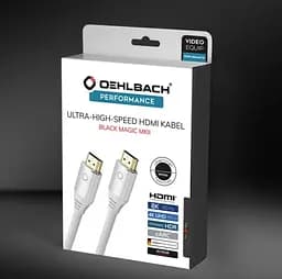 Кабель HDMI Oehlbach Black Magic MK II UHD v2.1 8K 48Gbit HDR Ethernet ARC 3 м White - мініатюра 7