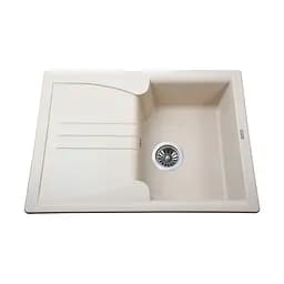 Гранитная мойка Globus Lux Balaton слоновая кость 680x500 мм, Бежевый