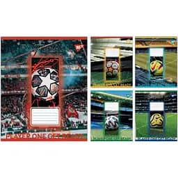 Набір зошитів Yes Football stadium А5 18 аркушів у лінію 25 шт. (767746)