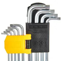 Комплект ключів Ingco подовжених Torx Т10-Т50 9 шт (HHK13092) - мініатюра 4