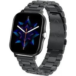 Смарт-годинник Lige Y13 BW0242 із залізним ремінцем Black (16146)