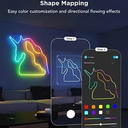 Стрічка світлодіодна розумна Govee H61D3 Neon Rope Light 2, 5м, RGBIC, WI-FI/Bluetooth, білий - мініатюра 3