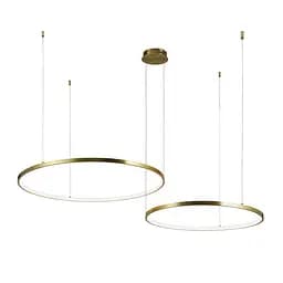 Люстра стельова LED Levistella 7529832-2B BRONZE LED (600+800), 100W, діаметр 600/800 мм, бронзовий метал, сучасний стиль для дому - мініатюра 2