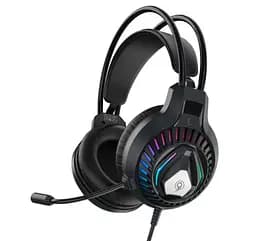 Дротові ігрові навушники Celebrat GM-3 Gaming LED з мікрофоном (Чорні)