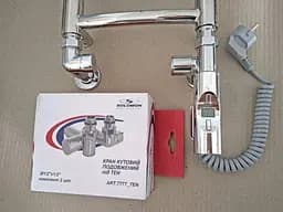 Набір кутових кранів Solomon TEN 7777 1/2" з американкою Chrome 30412 - мініатюра 5