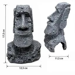 Декорація Hobby Moai Ora 1 12,5×11,5×17,5 см - статуя Моаї з укриттям для акваріума і тераріуму (41716)