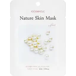 Тканинна маска для обличчя Food A Holic Nature Skin Mask Pearl з пудрою перлин 23 мл