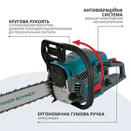 Пила бензинова Konner&Sohnen KS CS21G-13 (KS CS21G-13) - мініатюра 10
