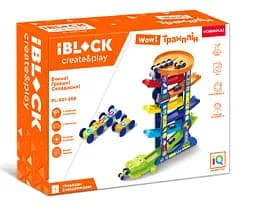 Игровой набор PL-921-266 IBLOCK в виде трека, в комплекте: 3 одинарных машинки, 1 тройная машинка, в коробке (6978889060177)