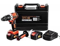 Аккумуляторный ударный шуруповерт GTM DSI18/80BL безщеточный + 2 АКБ и ЗУ в кейсе (DSI18/80BL)