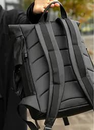 Чоловічий рюкзак рол Sambag RollTop Double чорний 41 х 27 х 18 см (24330001m) - мініатюра 2