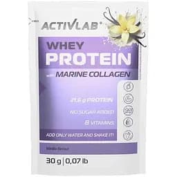 Протеин ActivLab Whey Protein with Marine Collagen, 30 грамм - Ваниль