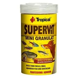 Сухий корм для акваріумних риб Tropical в гранулах Supervit Mini Granulat 100 мл для всіх акваріумних риб