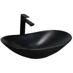 Умивальник Rea Royal 60 black mat накладний чорний REA-U0442, Чорний матовий