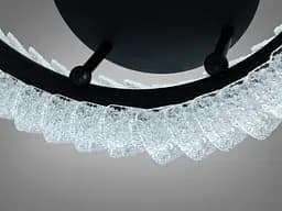 Стельова LED люстра чорна 50W пульт - мініатюра 5