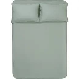Простирадло на резинці з наволочками Penelope Celine stone, 160х200 см+50х70 см (2), зелений (svt-2000022320610)