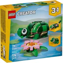 Конструктор LEGO Creator Черепаха з квіткою водяної лілії 124 деталі (31377)