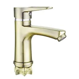 Змішувач для умивальника Troya PUD1-A045KT одноважільний бронзовий 30412