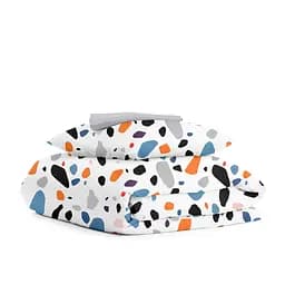 Дитяча постільна білизна в ліжечко GEMSTONES, помаранчевий (StoneOrangeBlueWhite_Grey110x160_140)