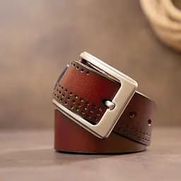 Ремінь шкіряний Vintage чоловічий 115х3,6 см acs0016956 - мініатюра 5