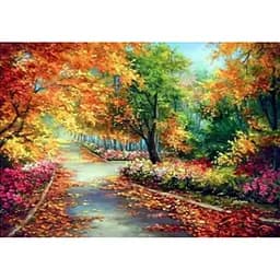 Алмазна вишивка Алмазна мозаїка 40 * 50 см на підрамніку Багряні клени