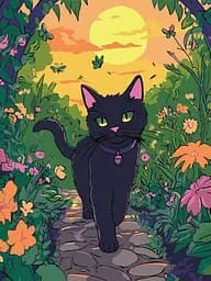 Картина за номерами для дітей Котик у саду Ideyka 30x40 см КНО6805