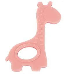 Прорізувач для зубів Курносики Жираф, каучук, рожевий (7048 троянд)