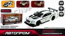 Машина металл АВТОПРОМ 1:24 "Bentley Continental GT3 Concep" 68266A