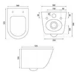 Підвісний унітаз Rea Eddy N Tornado Rimless white REA-C6560, Білий - мініатюра 6
