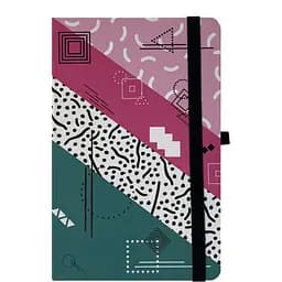 Книга записна Buromax Creative в клітинку 207х136 мм на резинці малинова 96 аркушів (BM.255102-29)