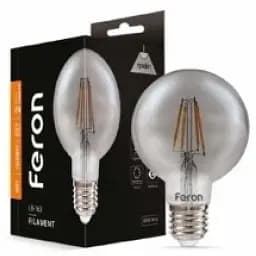 Светодиодная лампа Feron LB-163 G95 графит 230V 6W E27 2700K (1869)